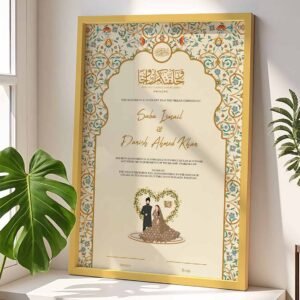 Custom Nikkah Certificate Marriage Contract