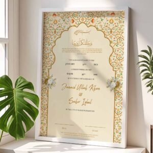 Made to Order Nikkah | Wedding Certificate Frame