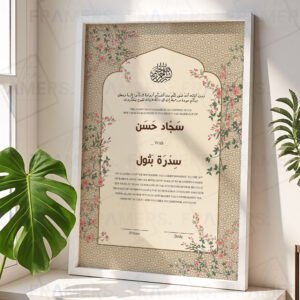 Aesthetic Design Nikkah Frame